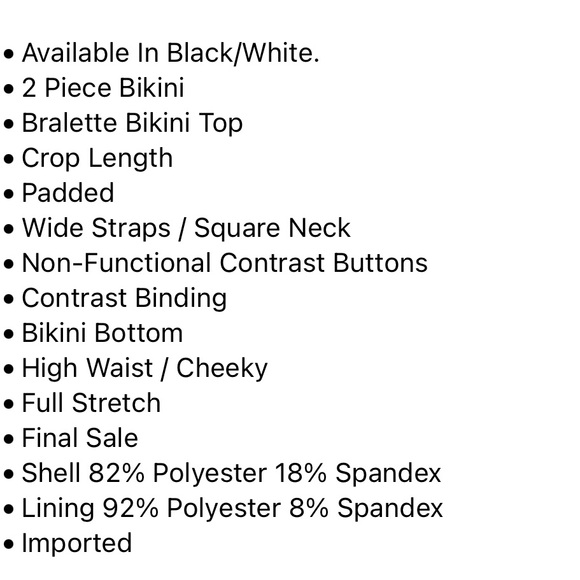 Fashion Nova 2PC Kennedy Bikini In Black/White-Sz.M NWT💣💣 - Picture 4 of 5